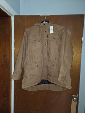 Women's Hooded Utility Jacket in Brown - BNWT